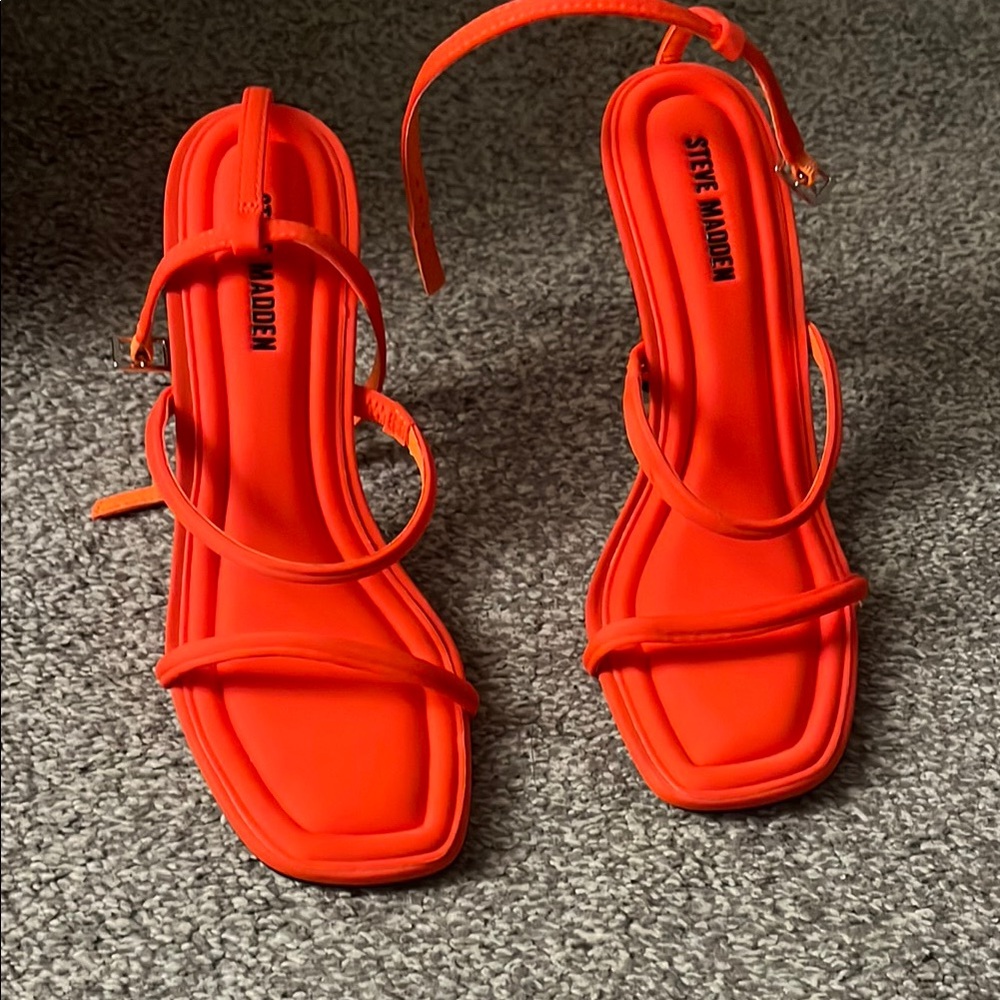 Steve Madden Orange Strappy Sandals